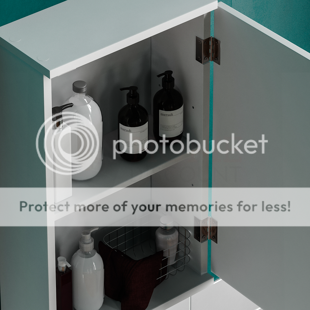 Bathroom Single Double Door Wall Mounted Tallboy Cupboard MDF